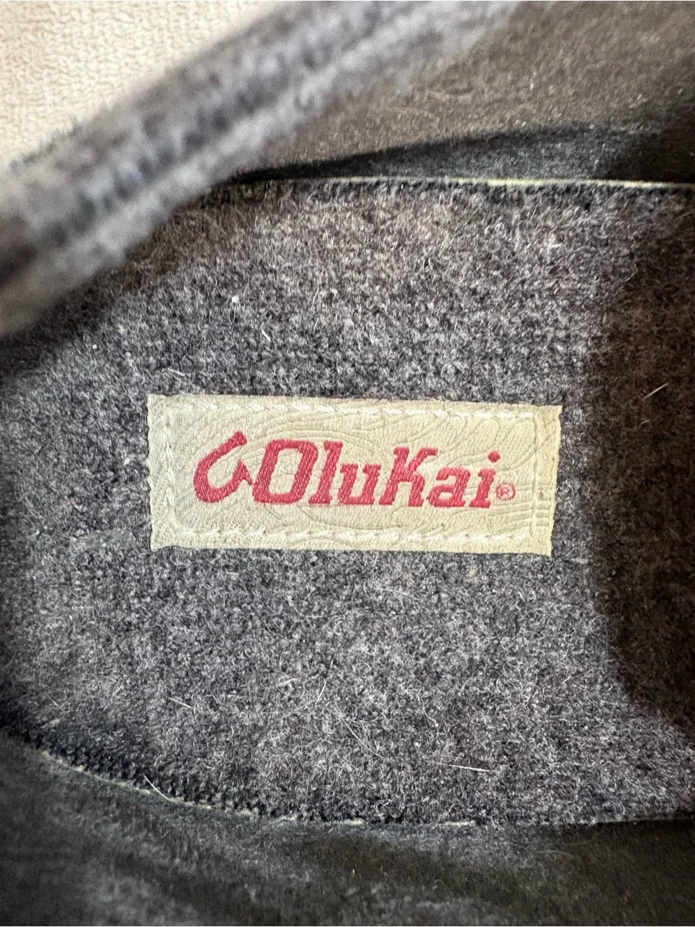 Men's OLUKAI Grey Wool MOLOA HULU Slip-On COMFORT Shoes LOAFERS 12